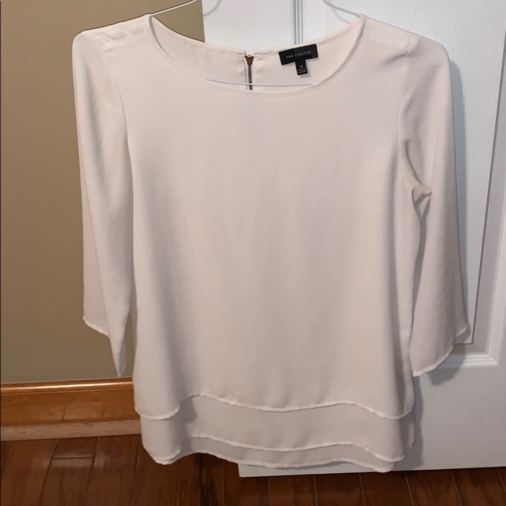 White 3/4 sleeve blouse